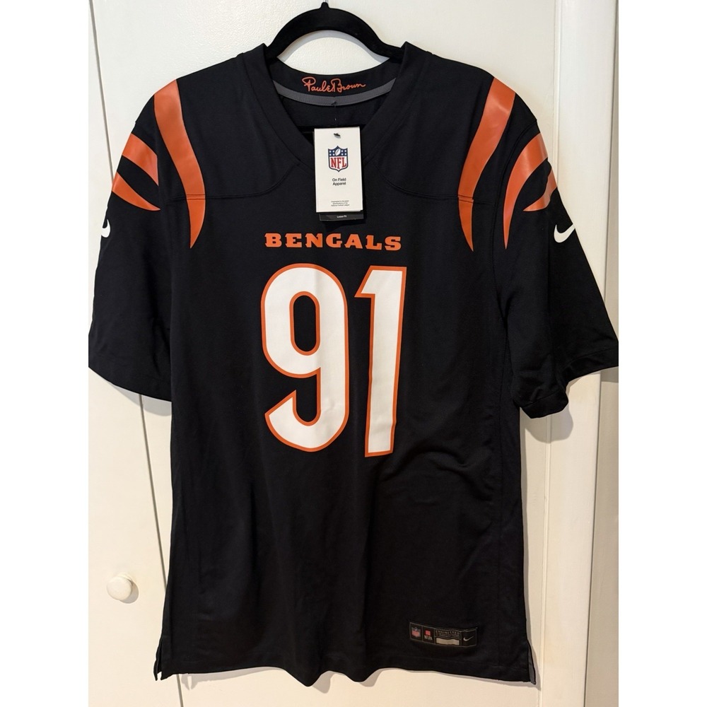 NWT Cincinnati Bengals Trey Hendrickson Authentic Black Nike Jersey Men's Large